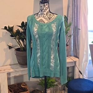 Vanity Sweater Lace Inlay